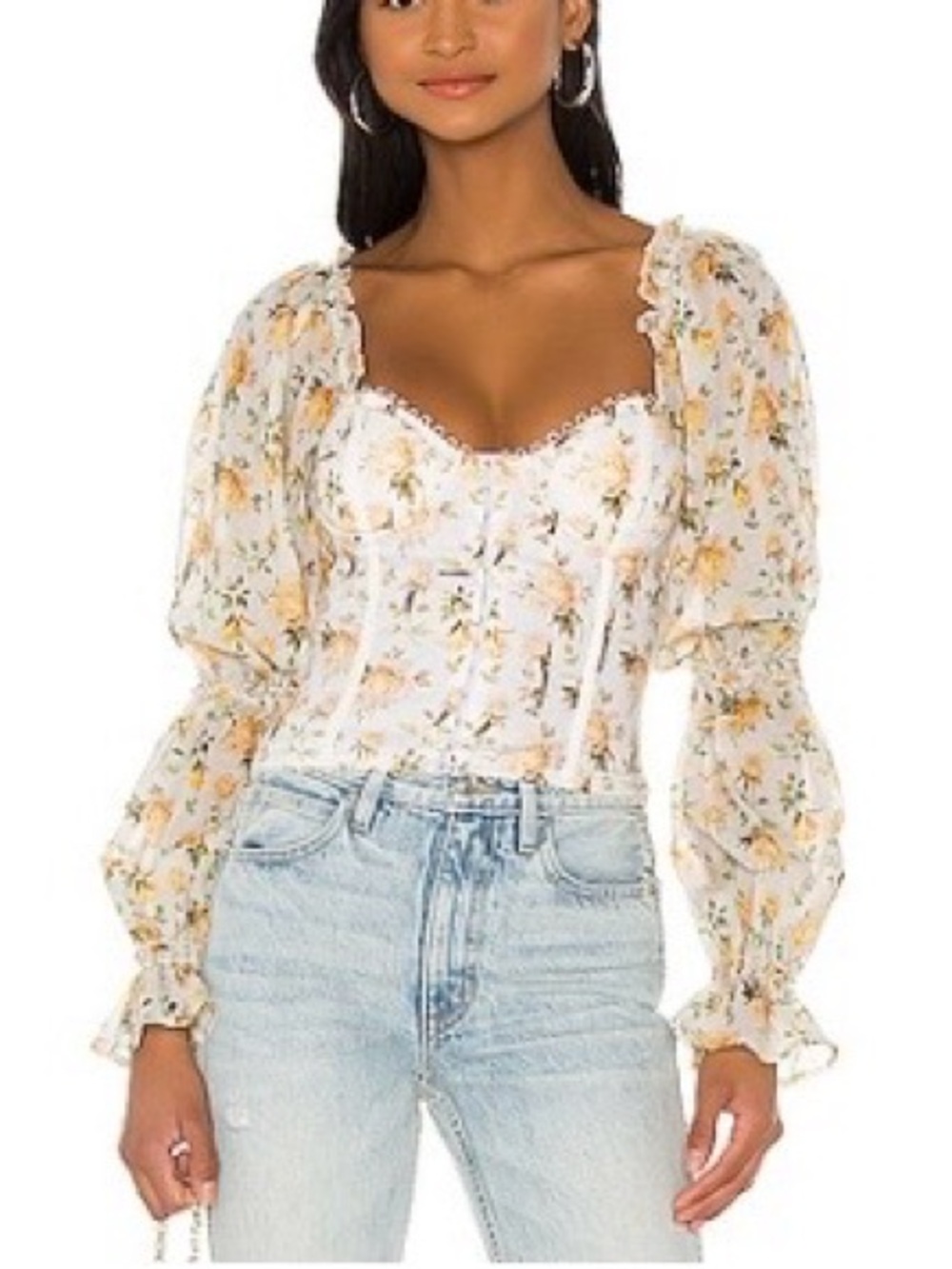 V. Chapman x REVOLVE Jasmine Top in Capri Rose - Picture 2 of 7